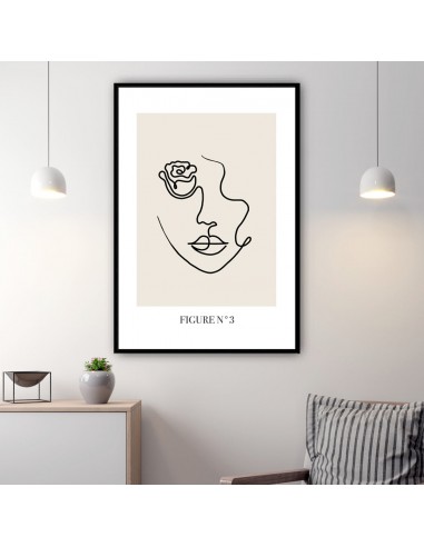 Tableau Minimaliste  Visage Femme ou a consommer sur place