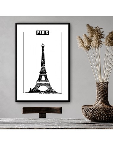 Tableau Minimaliste  Tour Eiffel de pas cher